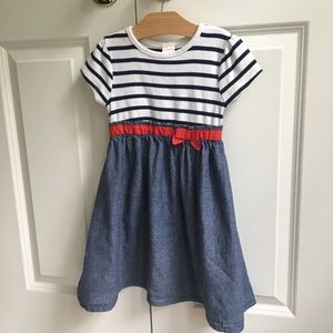 Gymboree Striped Dress ideal for 🇺🇸 July 4th, 4T